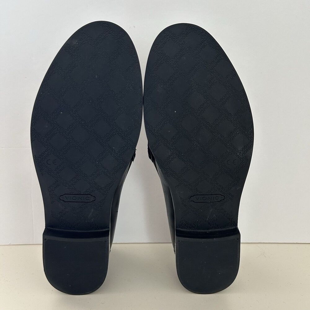 Vionic Waverly Croc Penny Loafers Shoes Womens Size 9.5 Black Leather Orthotic - Picture 10 of 10